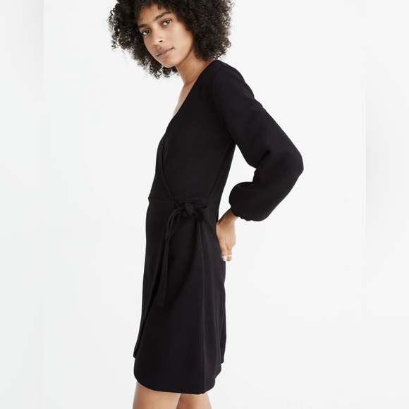 Madewell Texture & Thread Faux Wrap Tie Dress - Picture 4 of 12